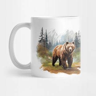 Watercolor Grizzly Bear Mug